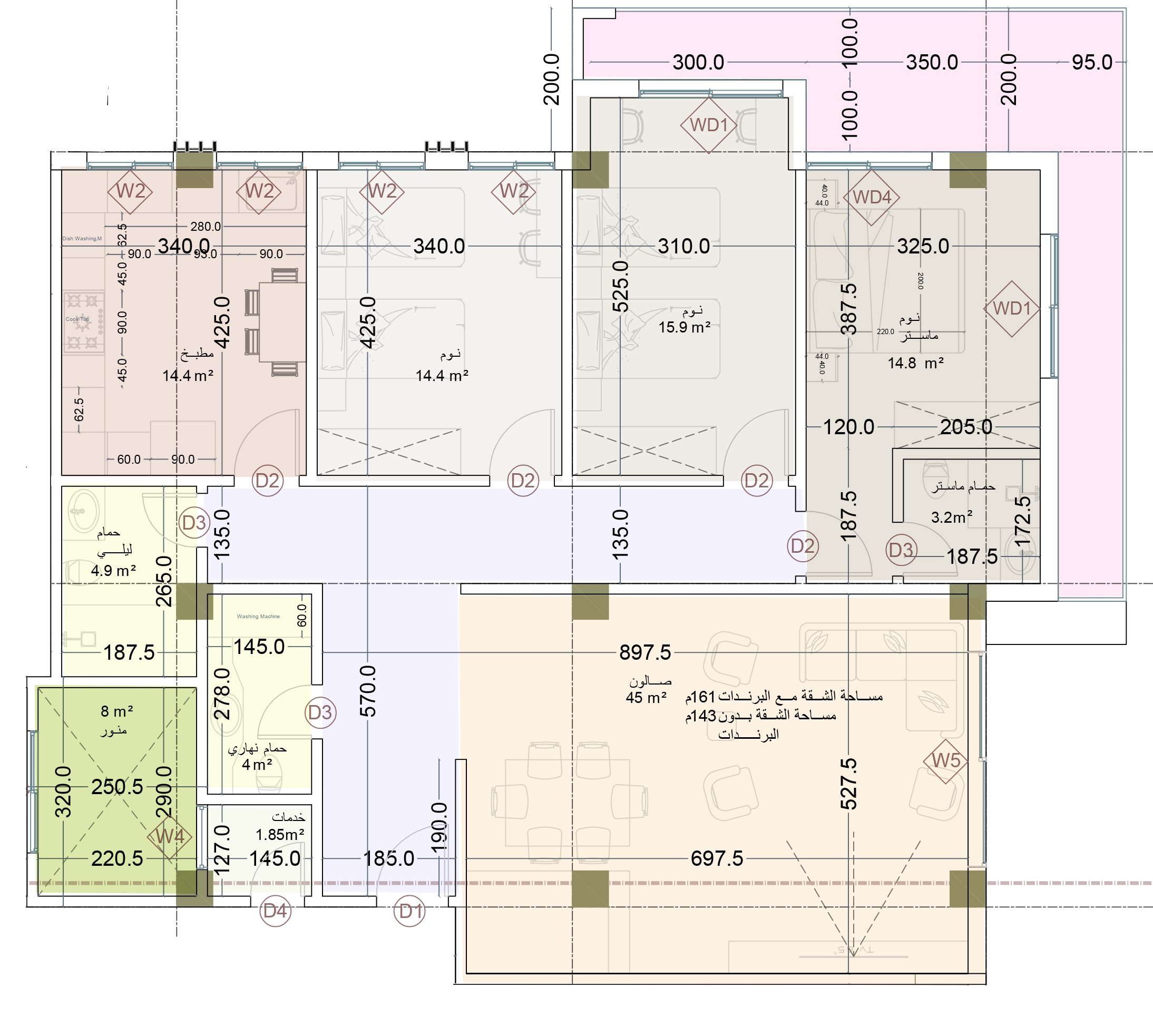 3+1 Apartment floor plan